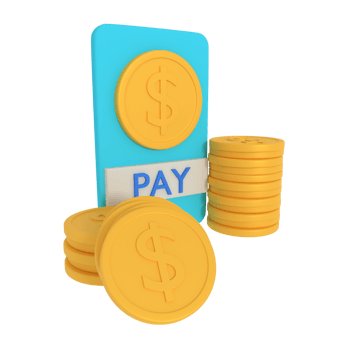 3d illustration of online payment on phone png