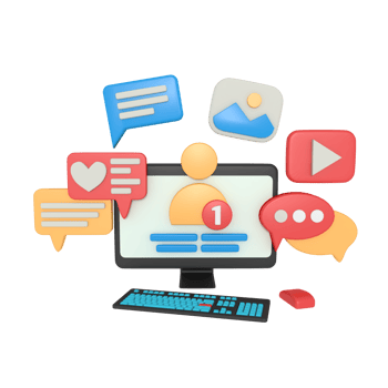 3d modeling of Add New Friend in computer png