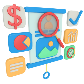 Website SEO Presentation 3d rendering png