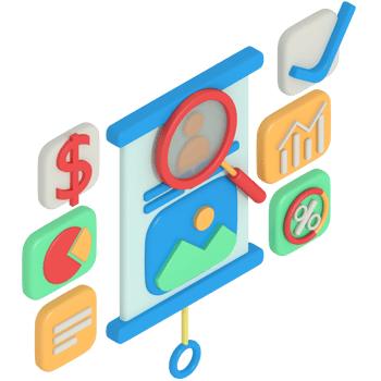 Website SEO Presentation 3d rendering png