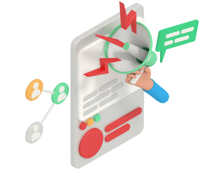 3d illustration of digital marketing in phone png
