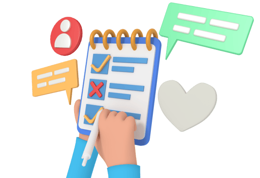 3d illustration of Business tasklist png