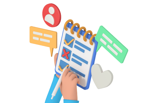3d illustration of Business tasklist png