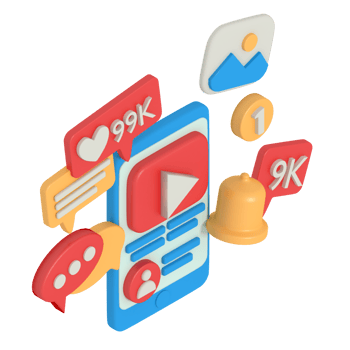 3d modeling social media video in phone png