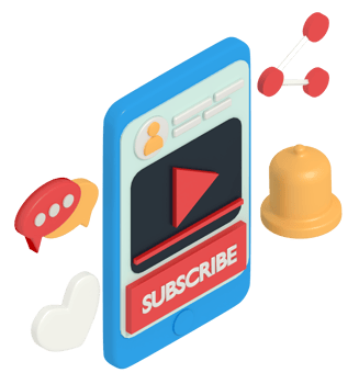 3d illustration of video streaming in phone png