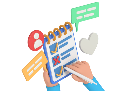 3d illustration of Business tasklist png