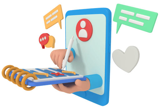 3d illustration of tick and uncheck in phone png