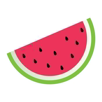 cute of watermelon on cartoon version vector