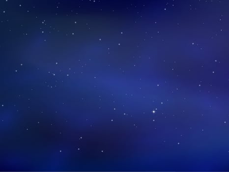 Night shining starry sky, blue space background with stars, space. beautiful night sky. vector