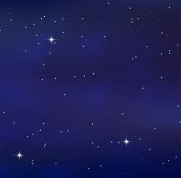 Night shining starry sky, blue space background with stars, space. beautiful night sky. vector