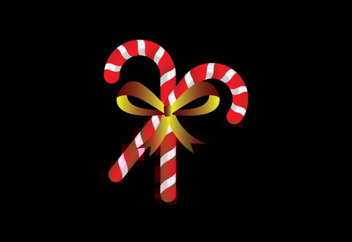 Christmas colorful candy cane design template, Christmas decorations vector