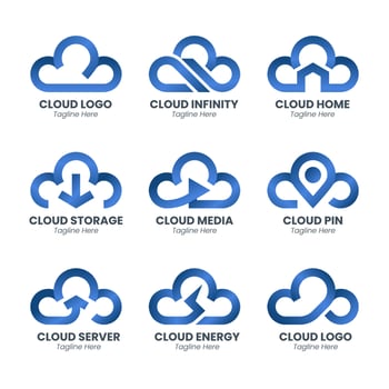 Cloud Logo Set vector