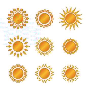 Sun Icon Set vector
