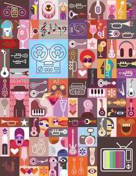 Art Collage Vector Illustration
