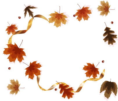 Autumn Frame with Falling Leaves png