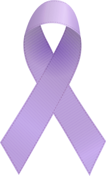 Periwinkle Ribbon. Stomach cancer sign png