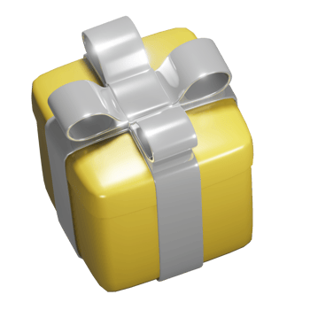 Realistic 3D Gift Box Cutout png