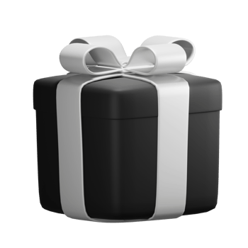 Realistic 3D Gift Box Cutout png