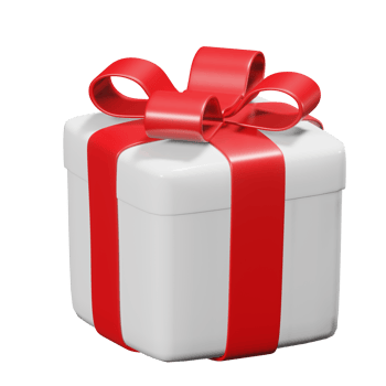 Realistic 3D Gift Box Cutout png