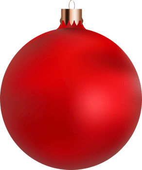 Red Christmas Ball Cutout png