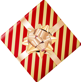 Red Gift Box with Golden Ribbon png