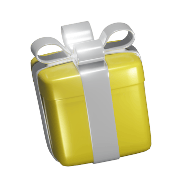 Realistic 3D Gift Box Cutout png