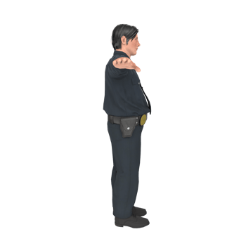 Police officer boy 3d modelling png