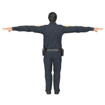 Police officer boy 3d modelling png