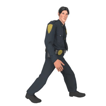 Police officer boy 3d modelling png
