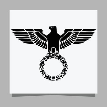vector black eagle on white paper is perfect for logos, illustrations, banners, flyers, wallpapers