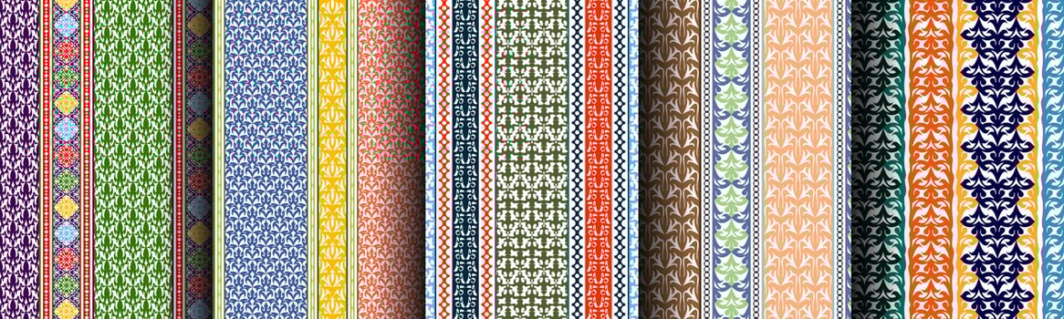 traditional ethnic abstract pattern bundle set vector