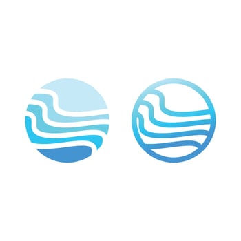 Ocean Wave Logo Template Vector, Ocean simple and modern logo design vector
