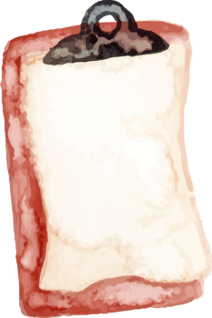 clipboard with a piece of paper on it png