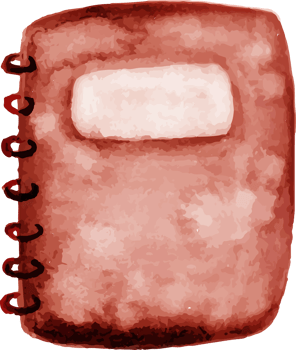 a notebook with watercolor png