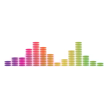 Audio technology  music sound waves vector icon illustration