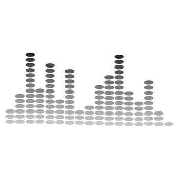 Audio technology  music sound waves vector icon illustration