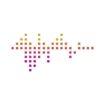 Audio technology  music sound waves vector icon illustration