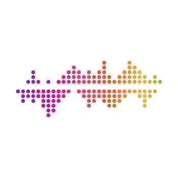 Audio technology  music sound waves vector icon illustration