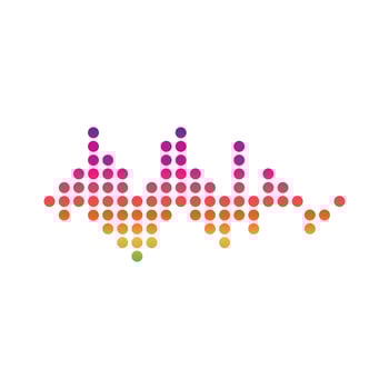 Audio technology  music sound waves vector icon illustration