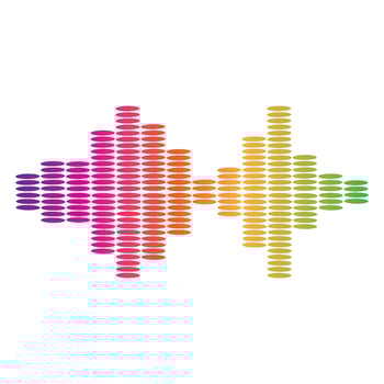 Audio technology  music sound waves vector icon illustration