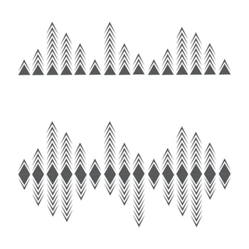 Audio technology  music sound waves vector icon illustration