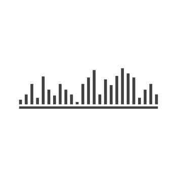 Audio technology  music sound waves vector icon illustration