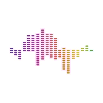 Audio technology  music sound waves vector icon illustration