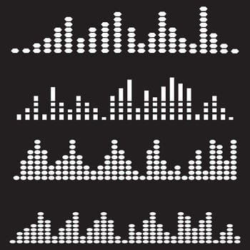 Audio technology  music sound waves vector icon illustration