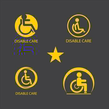 Disabled icon illustration isolated vector sign symbol