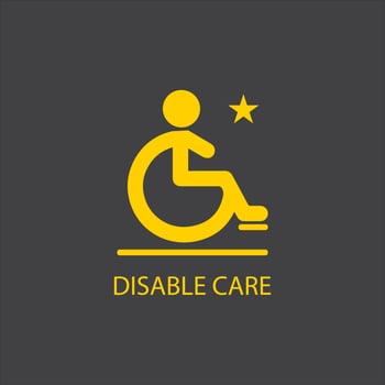 Disabled icon illustration isolated vector sign symbol