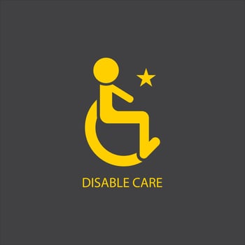 Disabled icon illustration isolated vector sign symbol
