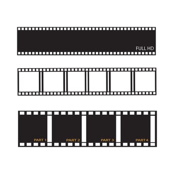 abstrack filmstrip Logo Template vector illustration design