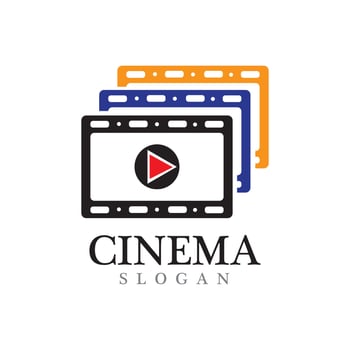 abstrack filmstrip Logo Template vector illustration design
