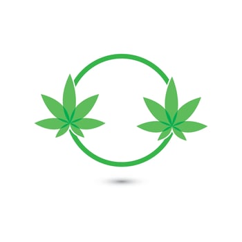 Canabis leaf vector illustration icon design